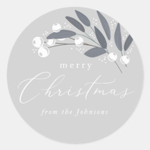 Weihnachtsberries-Sticker Runder Aufkleber