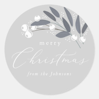 Weihnachtsberries-Sticker Runder Aufkleber