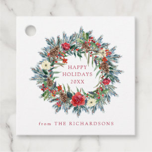 Weihnachtsberries und Kiefernkäfer Geschenkanhänger