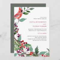 Weihnachtsberries und Roter Vogel | Hochzeit