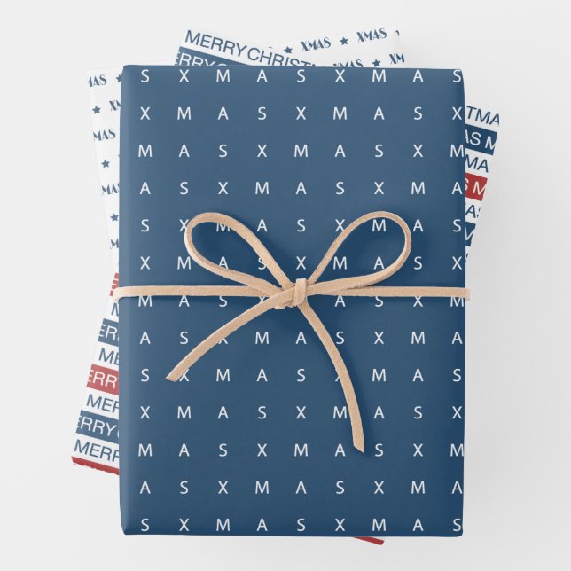 Weihnachtsbeschreibungen Wrapping Paper Sheet Set Geschenkpapier Set (Beispiel)