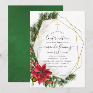 Weihnachtsbestätigung für Aquarellblumen Einladung