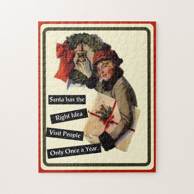 Weihnachtsbesuch Vintager Sonnenaufgang Puzzle (Vertikal)