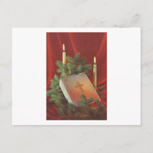 Weihnachtsbibel im Vintage-Stil Feiertagspostkarte