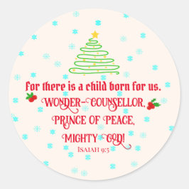 Weihnachtsbibel liest T - Shirt Runder Aufkleber