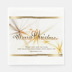 Weihnachtsbibel Verse Modernes Star Design Serviette