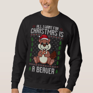 Weihnachtsbiber Ugly Xmas Weihnachtsgebäck Sweatshirt