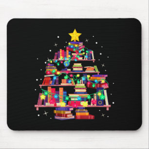 Weihnachtsbibliotheksbaum Liebe Lesen Bücher Nerd Mousepad