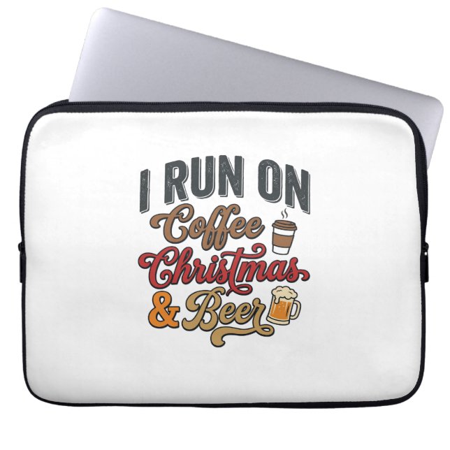 Weihnachtsbier-Feier-Abend-Design Laptopschutzhülle (Vorderseite)