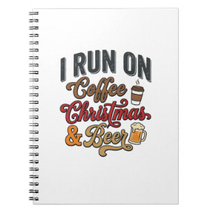 Weihnachtsbier-Feier-Abend-Design mit Kaffee Notizblock