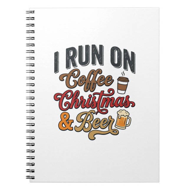 Weihnachtsbier-Feier-Abend-Design mit Kaffee Notizblock (Vorderseite)