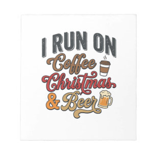 Weihnachtsbier-Feier-Abend-Design Notizblock