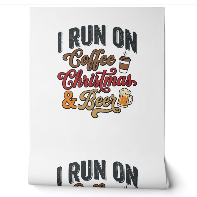 Weihnachtsbier-Feier-Abend-Design Tapete (Abrollen)