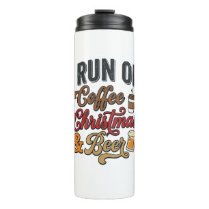 Weihnachtsbier-Feiertags-Kaffeetrink-Design Thermosbecher