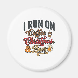 Weihnachtsbier-Feiertags-Trinkdesign für Kaffee Magnet