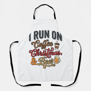 Weihnachtsbier-Feiertags-Trinkdesign für Kaffee Schürze