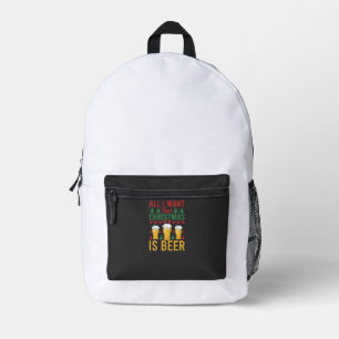 Weihnachtsbier Feiertags Trinken Bedruckter Rucksack