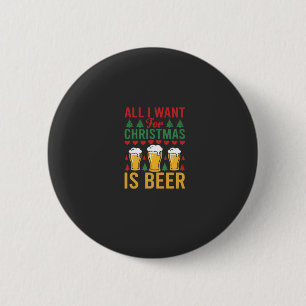 Weihnachtsbier Feiertags Trinken Button