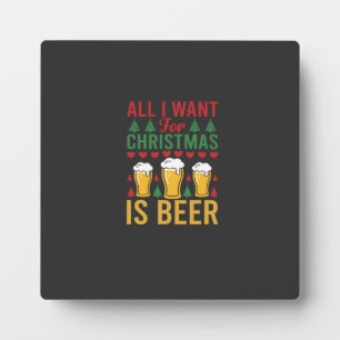 Weihnachtsbier Feiertags Trinken Fotoplatte