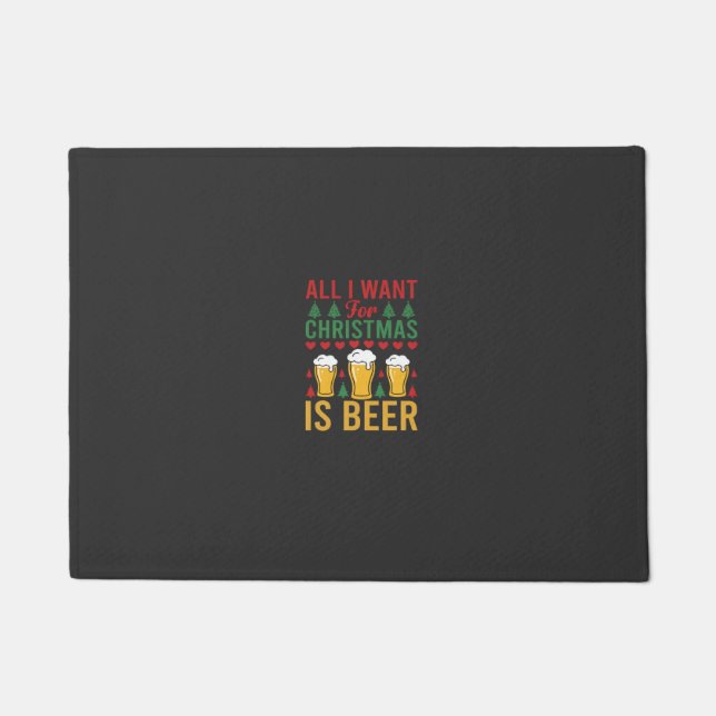 Weihnachtsbier Feiertags Trinken Fußmatte (Vorderseite)