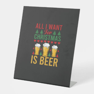 Weihnachtsbier Feiertags Trinken Sockelschild