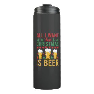 Weihnachtsbier Feiertags Trinken Thermosbecher