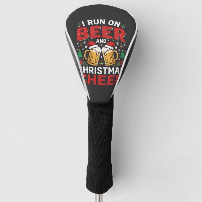 Weihnachtsbier Freuden Festtags Trinken Golf Headcover (Vorderseite)