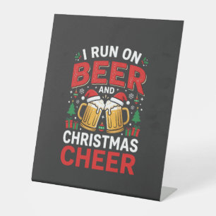 Weihnachtsbier Freuden Festtags Trinken Sockelschild