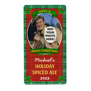 Weihnachtsbier kundengebundenes Foto-Grün kariert