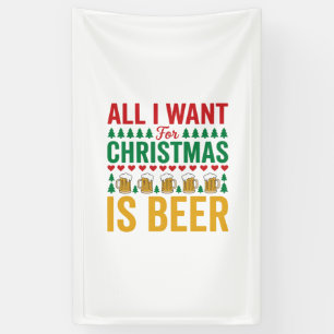 Weihnachtsbier Lustiges Weihnachts-Trinkdesign Banner