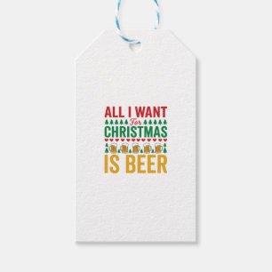 Weihnachtsbier Lustiges Weihnachts-Trinkdesign Geschenkanhänger