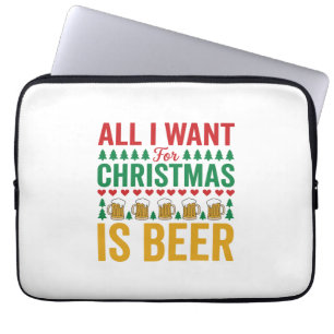 Weihnachtsbier Lustiges Weihnachts-Trinkdesign Laptopschutzhülle