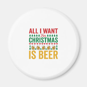 Weihnachtsbier Lustiges Weihnachts-Trinkdesign Magnet