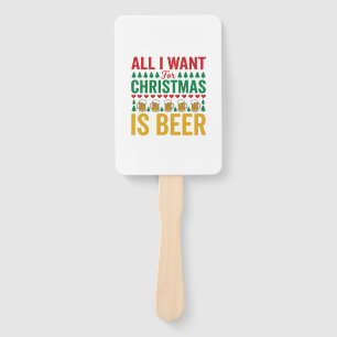 Weihnachtsbier Lustiges Weihnachtsgetränkedesign Fächer