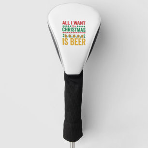 Weihnachtsbier Lustiges Weihnachtsgetränkedesign Golf Headcover