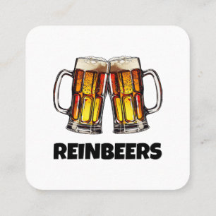 Weihnachtsbier Reinbeers Quadratische Visitenkarte