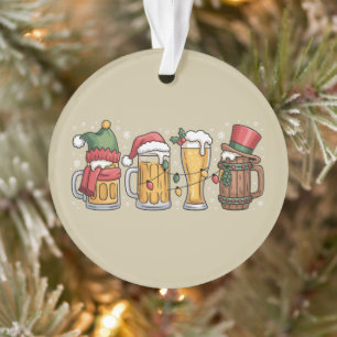 Weihnachtsbier-Trinker-Geschenk-Party-Geist  Ornament