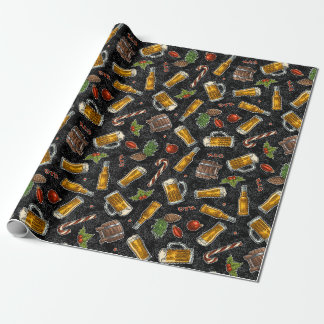 Weihnachtsbierschwarz Geschenkpapier