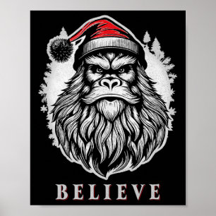 Weihnachtsbigfoot - Glaube an Bigfoot Tragen von S Poster