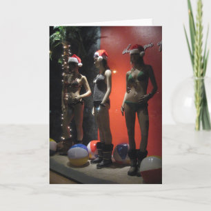 Weihnachtsbikinis & Bootskarte Feiertagskarte