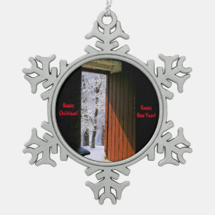 Weihnachtsbild für Schneeflocken-Zierschnee Schneeflocken Zinn-Ornament