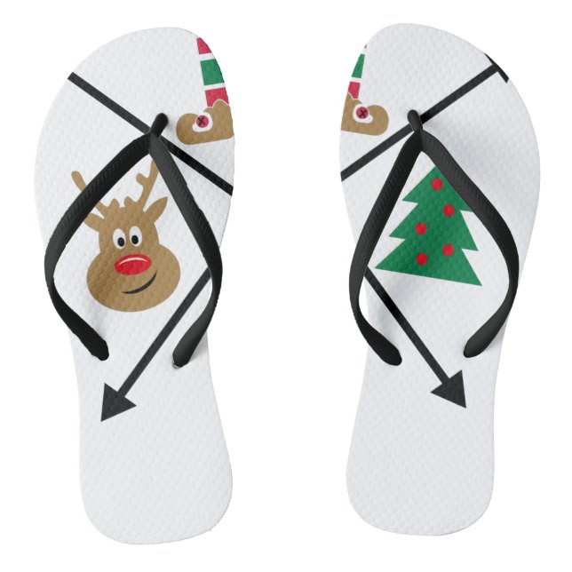 Weihnachtsbilder Flip Flops (Fußbett)