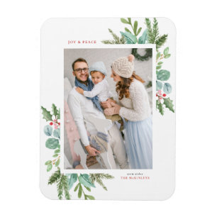 Weihnachtsbilder in Aquarellfarben - Foto Magnet