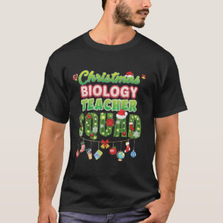 Weihnachtsbiologie Lehrerin Squad Merry Pine Tree  T-Shirt