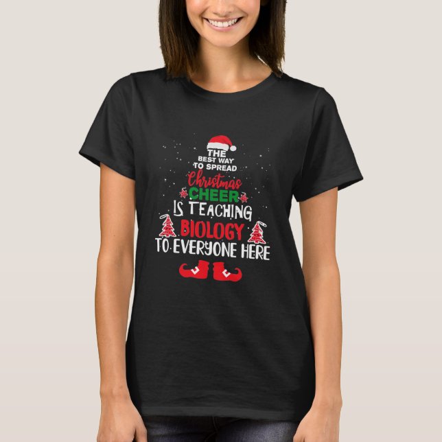 Weihnachtsbiologielehrer , Witzige Lehrer T-Shirt (Vorderseite)