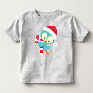 Weihnachtsbird, Niedlicher Vogel, Weihnachtsmannmü Kleinkind T-shirt