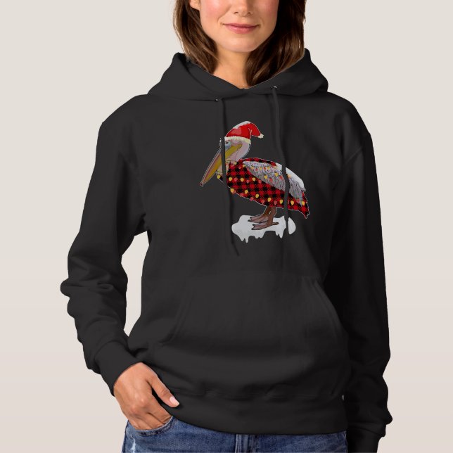 Weihnachtsbird Pelican Weihnachtsmannmütze Kostüm  Hoodie (Vorderseite)