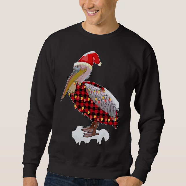Weihnachtsbird Pelican Weihnachtsmannmütze Kostüm  Sweatshirt (Vorderseite)