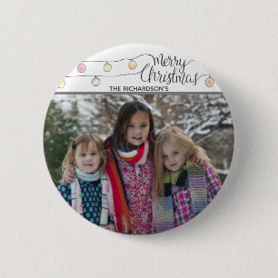 Weihnachtsbirne auf einem Schnur-frohe Button
