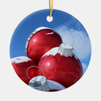 Weihnachtsbirnen-Fotodekoration Keramikornament